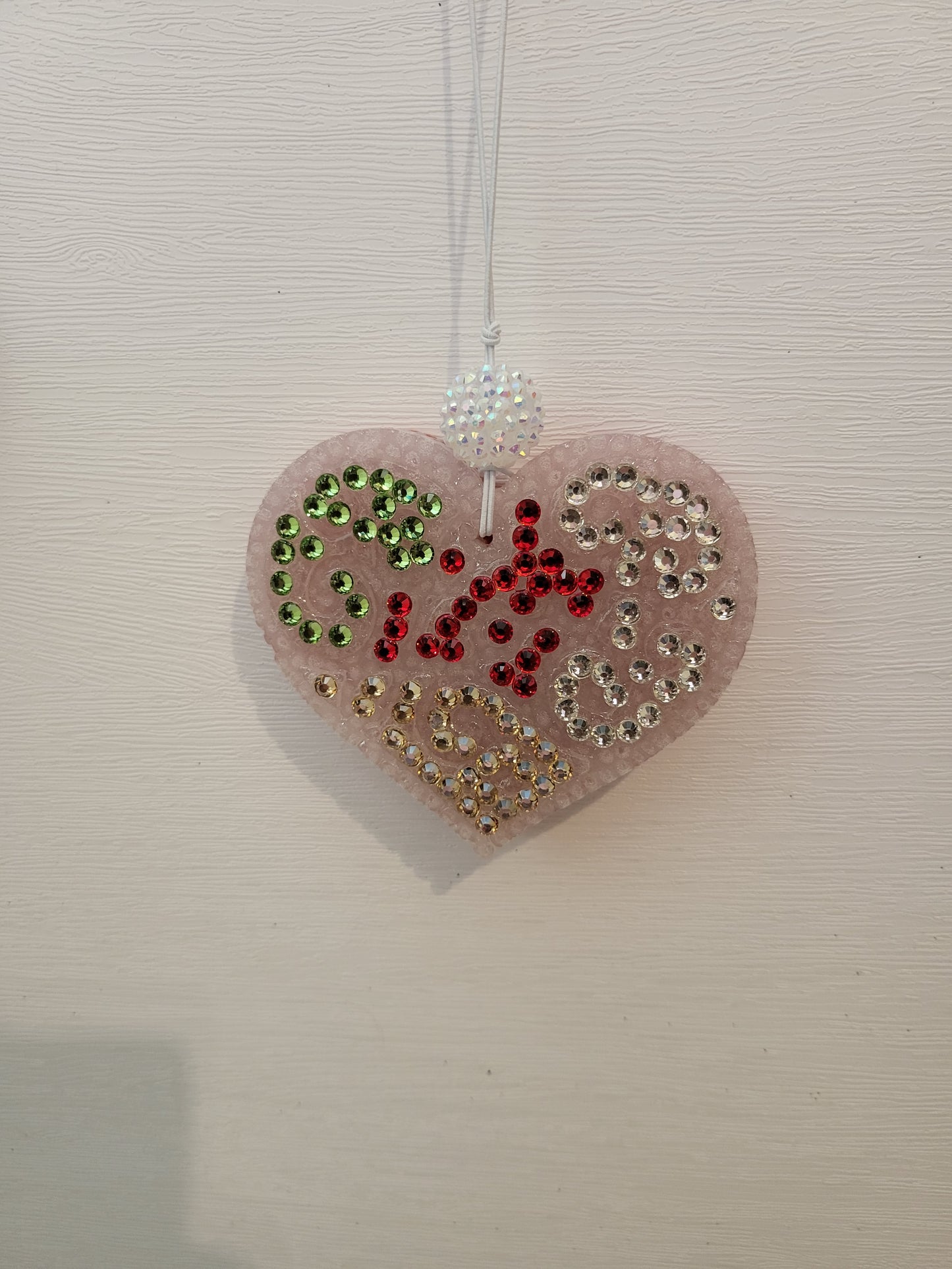 Peppermint Christmas Heart Freshie